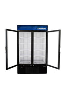 Habco SF46HCBXM 47" Bottom Mount Double Glass Door Merchandising Freezer