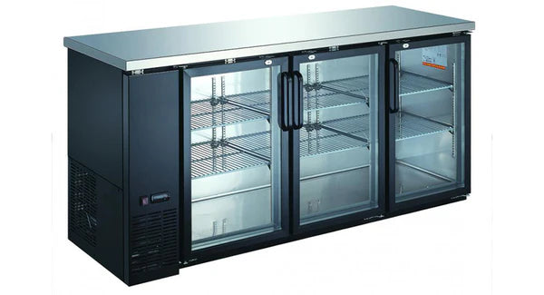 WindChill WC-UBB24-70G 73" Triple Glass Door Back Bar Cooler - Swing & Sliding Door Options