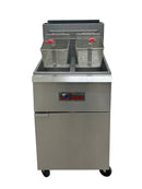 Ikon IGF-40/40-2 Natural Gas 40Lbs Capacity per Tank Split Tank Fryer - 120,000 BTU