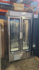 Windchill Double Glass Door 40 Wide Stainless Steel Freezer