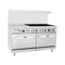 Atosa AGR-6B24GL 60" Natural Gas/Propane 6 Burners with 24" Griddle(Left) Stove Top Range