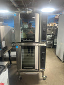 Used Turbofan E32D5 Double Stack Electric Convection Oven With Stand- 1Year Old