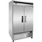 Maple Leaf MBF8502 Double Solid Door 40" Wide Stainless Steel Freezer