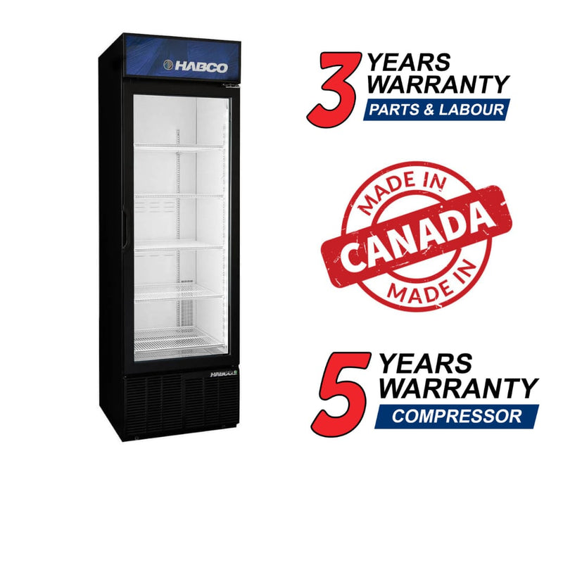 Habco ESM18HC 24" Single Glass Door Merchandising Refrigerator