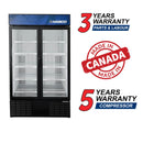 Habco ESM46HC 47" Double Swing Glass Door Merchandising Refrigerator