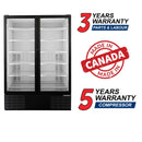 Habco ESM49HCTD 54" Double Swing Glass Door Merchandising Refrigerator