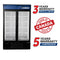 Habco SF46HCBXM 47" Bottom Mount Double Glass Door Merchandising Freezer