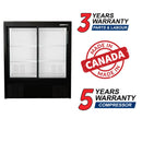 Habco ESM14SL54HC 47"W×54"H Double Sliding Glass Door Merchandising Refrigerator