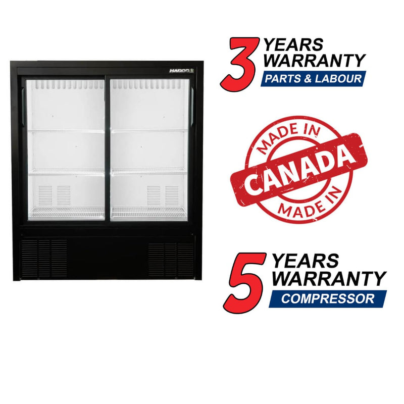 Habco ESM14SL54HC 47"W×54"H Double Sliding Glass Door Merchandising Refrigerator