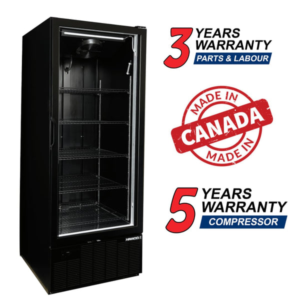 Habco SF28HCBATDM 30" Black Single Full Height Glass Door Display Merchandising Freezer