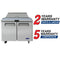 Atosa MSF3610GR Double Door 36" Refrigerated Sandwich Prep Table