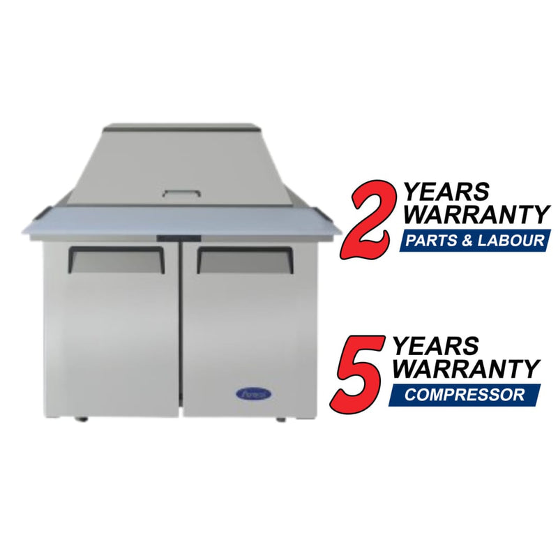 Atosa MSF3615GR Double Door 36" Refrigerated Mega Top Sandwich Prep Table