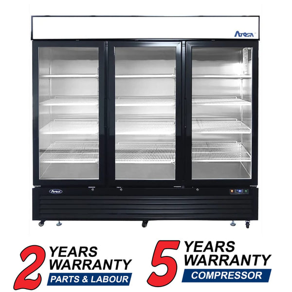 Atosa MCF8728GR Triple Door 82" Wide Glass Display Freezer