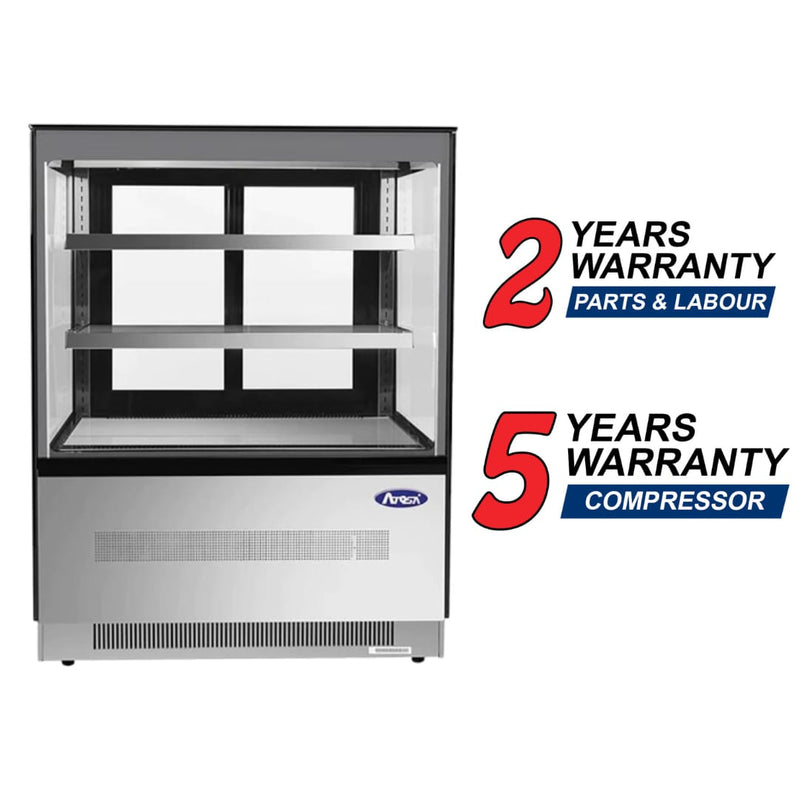 Atosa RDCS-35 Square Glass 2 Tier 36" Refrigerated Pastry Display Case