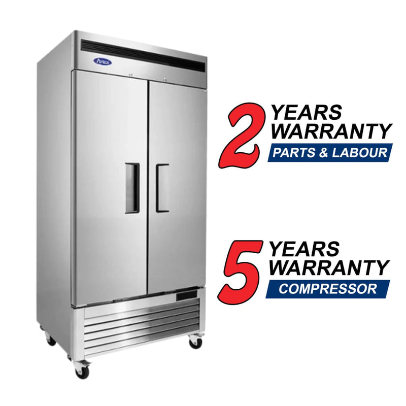 Atosa MBF8502GR Bottom Mount Slim Double Solid Door 40" Wide Stainless Steel Freezer