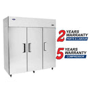 Atosa MBF8006GR 78" Top Mount Solid Triple Door Reach-In Refrigerator