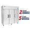 Atosa MBF8003GR 80" Top Mount Solid Triple Door Reach-In Freezer