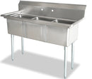 Stainless Steel Triple Compartment Sink - Various Configurations