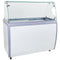 Windchill 60" Ice Cream Dipping Cabinet / Freezer with Curved Glass Sneeze Guard and - 10 tubs Capacity