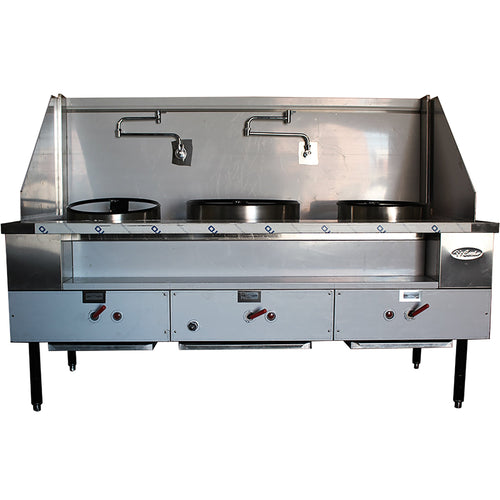 Cambo CAM-3 Natural Gas/Propane Triple Burner Wok Range