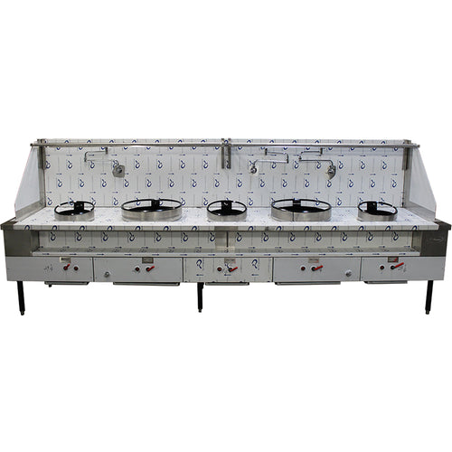 Cambo CAM-5 Natural Gas/Propane Five Burner Wok Range