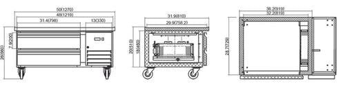 North-Air NA-CBR48 Refrigerated 50" Chef Base