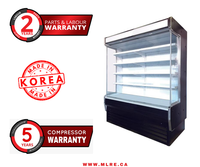 Windchill Pro WPOD-60VG Refrigerated Grab And Go 60" Wide Open Display Merchandiser/Cooler with Glass Sides