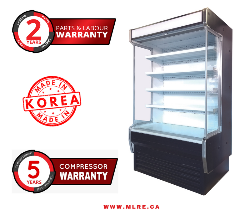 Windchill Pro WPOD-48VG Refrigerated Grab And Go 48" Wide Open Display Merchandiser/Cooler with Glass Sides