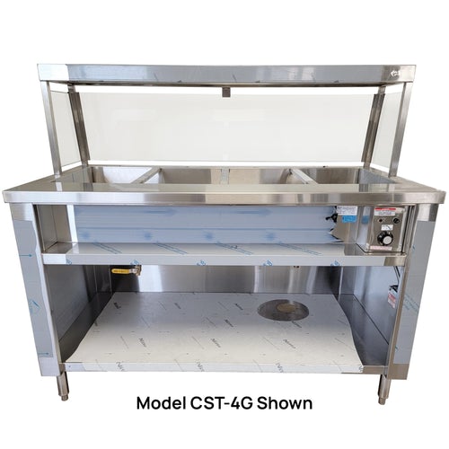 Maple Leaf CST-6 Steam Table - 6 Wells, Optional Sneeze Guard