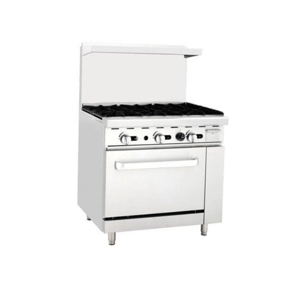 Omega ATO-6B Commercial Natural Gas/Propane 6 Burner Stove Top Range