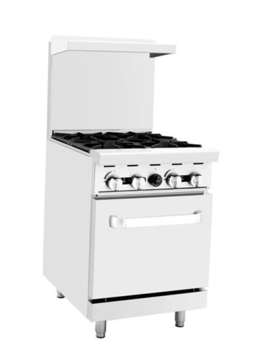 Omega ATO-4B Commercial Natural Gas/Propane 4 Burner Stove Top Range