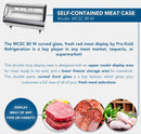 Pro-Kold MCSC-80-W Curved Glass 79" Refrigerated Fresh Meat Display Case - SELF-CONTAINED CONDENSING UNIT