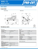 Pro-Cut KMS-13 - 13" Blade, 1/3 HP, Gear Drive