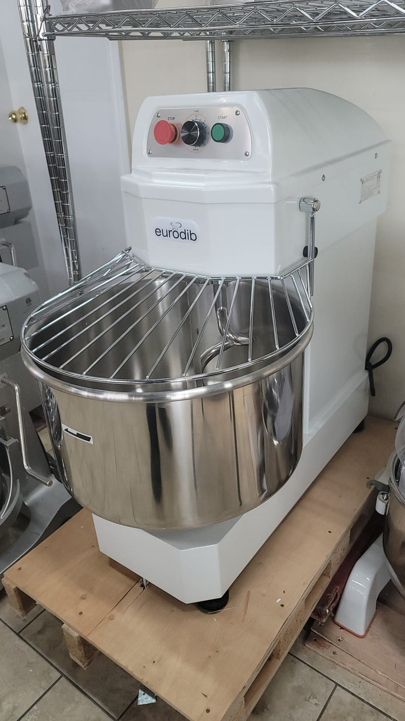 Eurodib LM50T Commercial 50Qt Capacity Single Speed Spiral Mixer - Single Phase