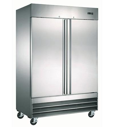 WindChill WC-2DSF Double Solid Door 54" Wide Stainless Steel Freezer