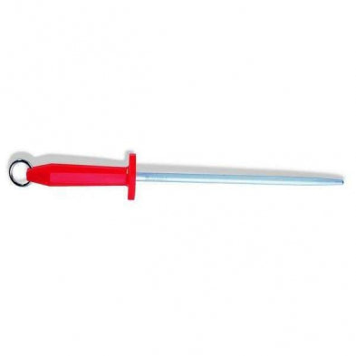 F.Dick Sharpening Steel Round Fine-Cut Red 10"