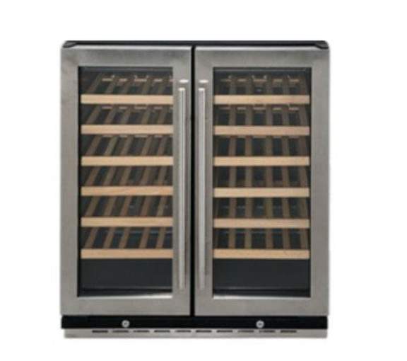 Coolasonic Double Swing Glass Door Commercial Under Counter Wine Cooler