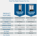 Pro-Kold DURF-16-W Single Door 30" Wide Display Freezer