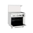 Omega ATO-36G Commercial Natural Gas/Propane 36" Griddle Stove Top Range