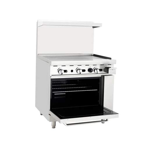 Omega ATO-36G Commercial Natural Gas/Propane 36" Griddle Stove Top Range