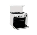 Omega Natural Gas 4 Burners with 12" Griddle Stove Top Range