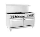 Omega ATO-6B24G Commercial Natural Gas/Propane 6 Burners with 24" Griddle Stove Top Range